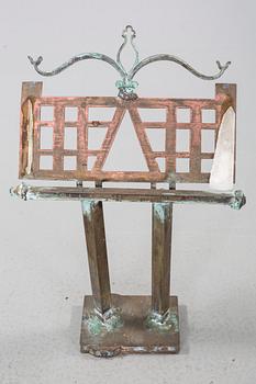 LARS STOCKS, skulpturgrupp, 3 delar, metall, signerad.