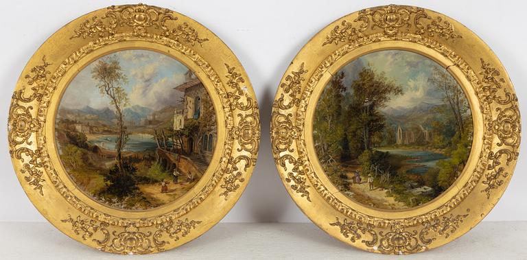 English artist, beginning of the 20th century, Motifs from Yorkshire and Italy.