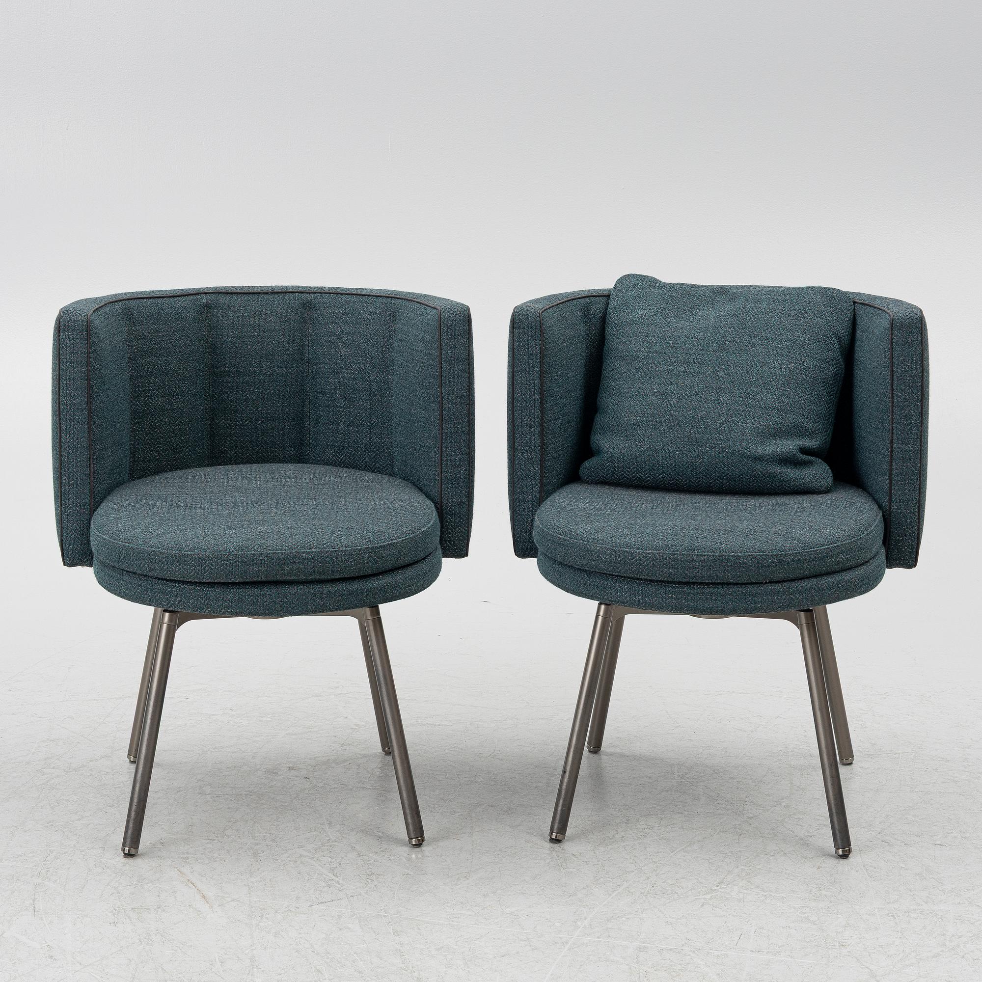 Nendo, stolar, ett par, "Torii", Minotti, Italien.
