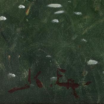 OKÄND KONSTNÄR, olja på duk, monogramsignerad KEA, 1900-talets första hälft.