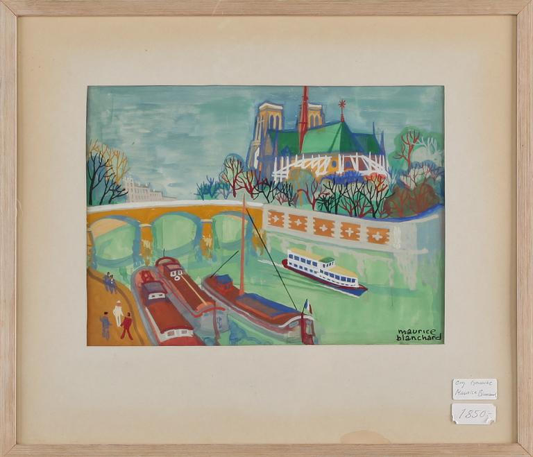 MAURICE BLANCHARD, blandteknik, signerad.