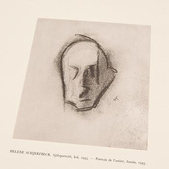 HELENE SCHJERFBECK, mapp med 48 reproduktioner, Gotthard Johansson, numrerad 63/500, Nordisk Rotogravyr Stockholm 1945.