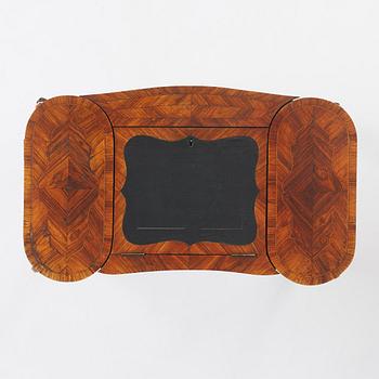 A Rococo rosewood parquetry poudreuse by C. Linning (master in Stockholm 1744-79).