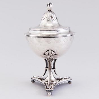 SOCKERSKÅL, silver, Carl Anton Carlborg, Åbo 1823.