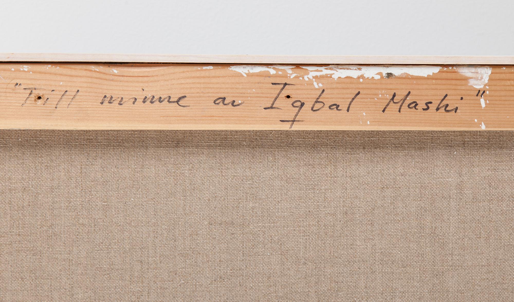 FRULS TILPO, triptyk, olja på duk, signerad och daterad 1995 på spännramen.