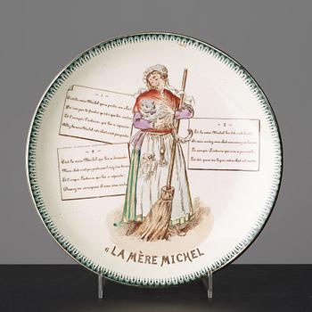 Ten cream ware plates, Choisy-le-Roi Terre de Fer HB & Cie.