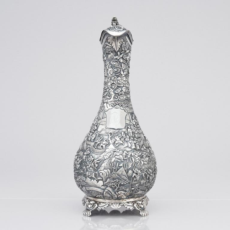 Vinkanna, silver. Qingdynastin, 1800-tal.