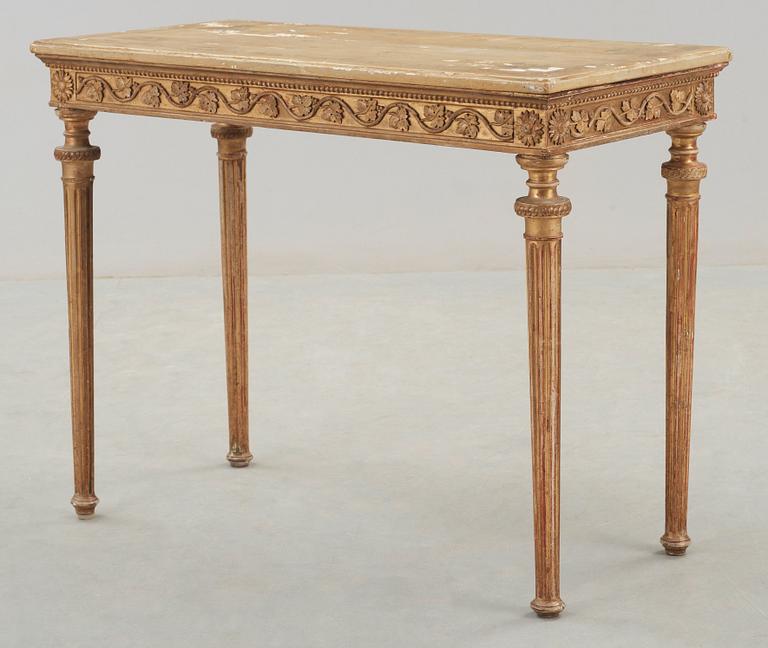 A late Gustavian console table in the manner of P Ljung.