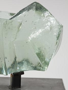 Edvin Öhrström, a cast glass sculpture, Lindshammar Glassworks, 1976, ed. 1/9.