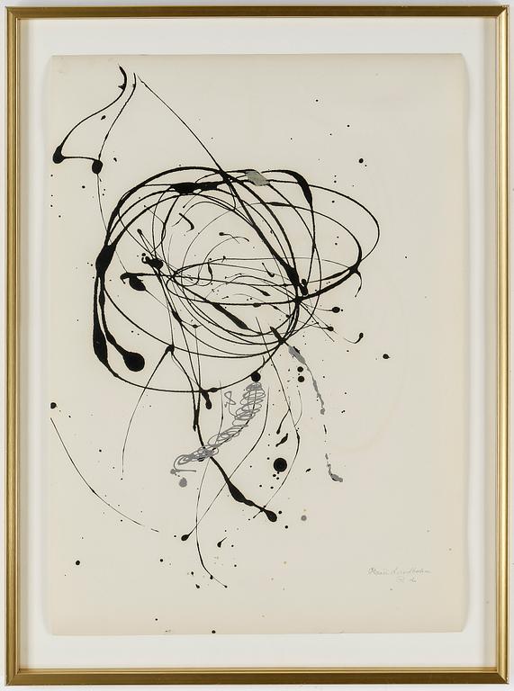 BRITT LUNDBOHM-REUTERSVÄRD, blandteknik på papper, signerad med blyerts.