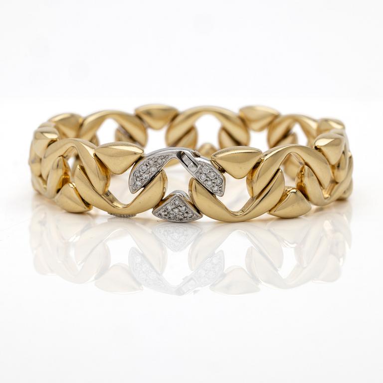 Armband 18K guld med diamanter, Chiampesan, Italien.