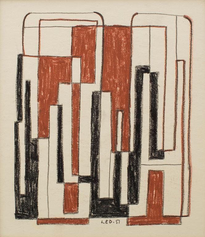 LARS ENGLUND, Chalk drawing, signed and dated -51.