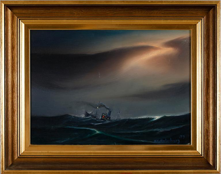 KARL GUSTAV HOLMBERG, olja på pannå, sign och dat -79.