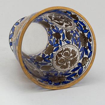 VAS, emaljmålat glas, sannolikt Haida/ Novy Bor, Böhmen tidigt 1900-tal.