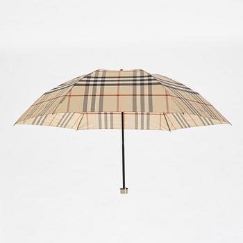 Burberry, an umbrella.