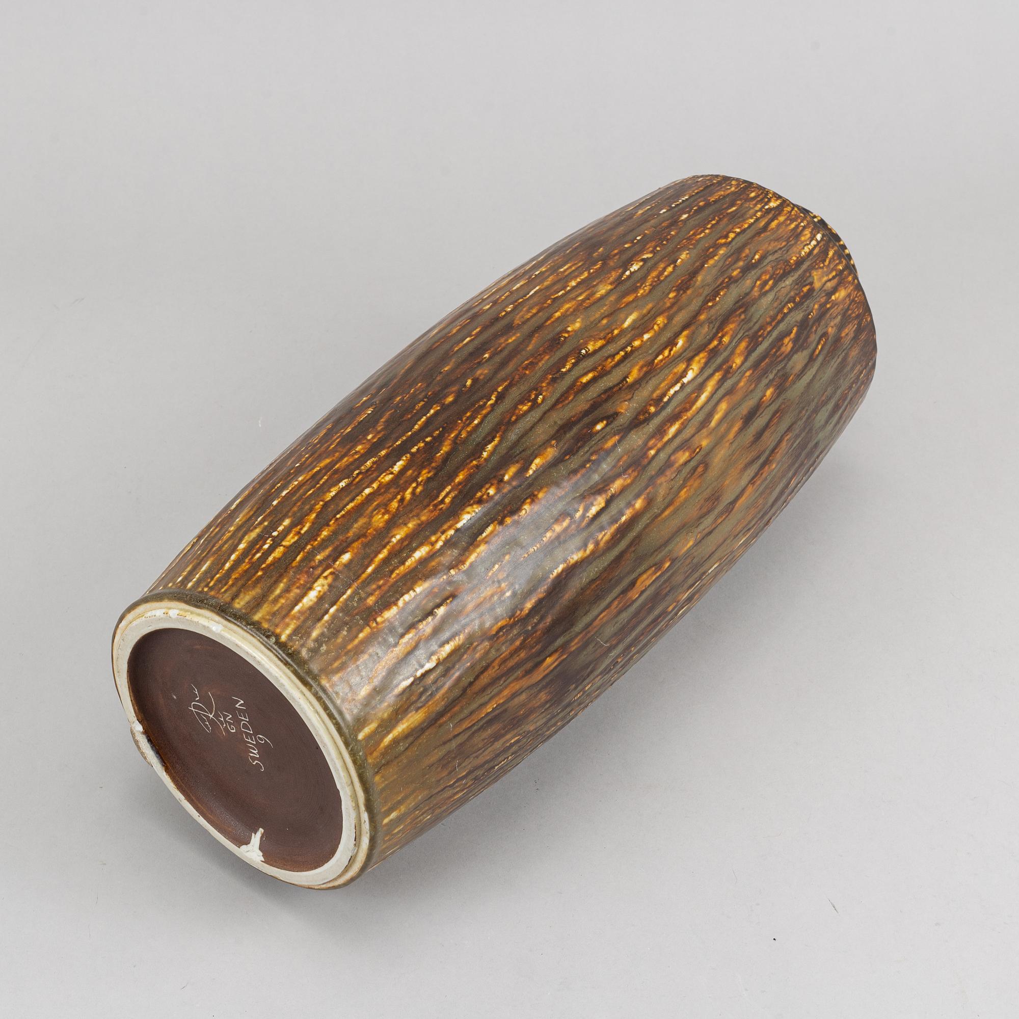 A stoneware floor vase by Gunnar Nylund, Rörstrand.
