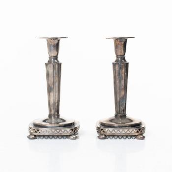 A pair of silver candlesticks, Tenn & Silver AB, Gothenburg, 1941.