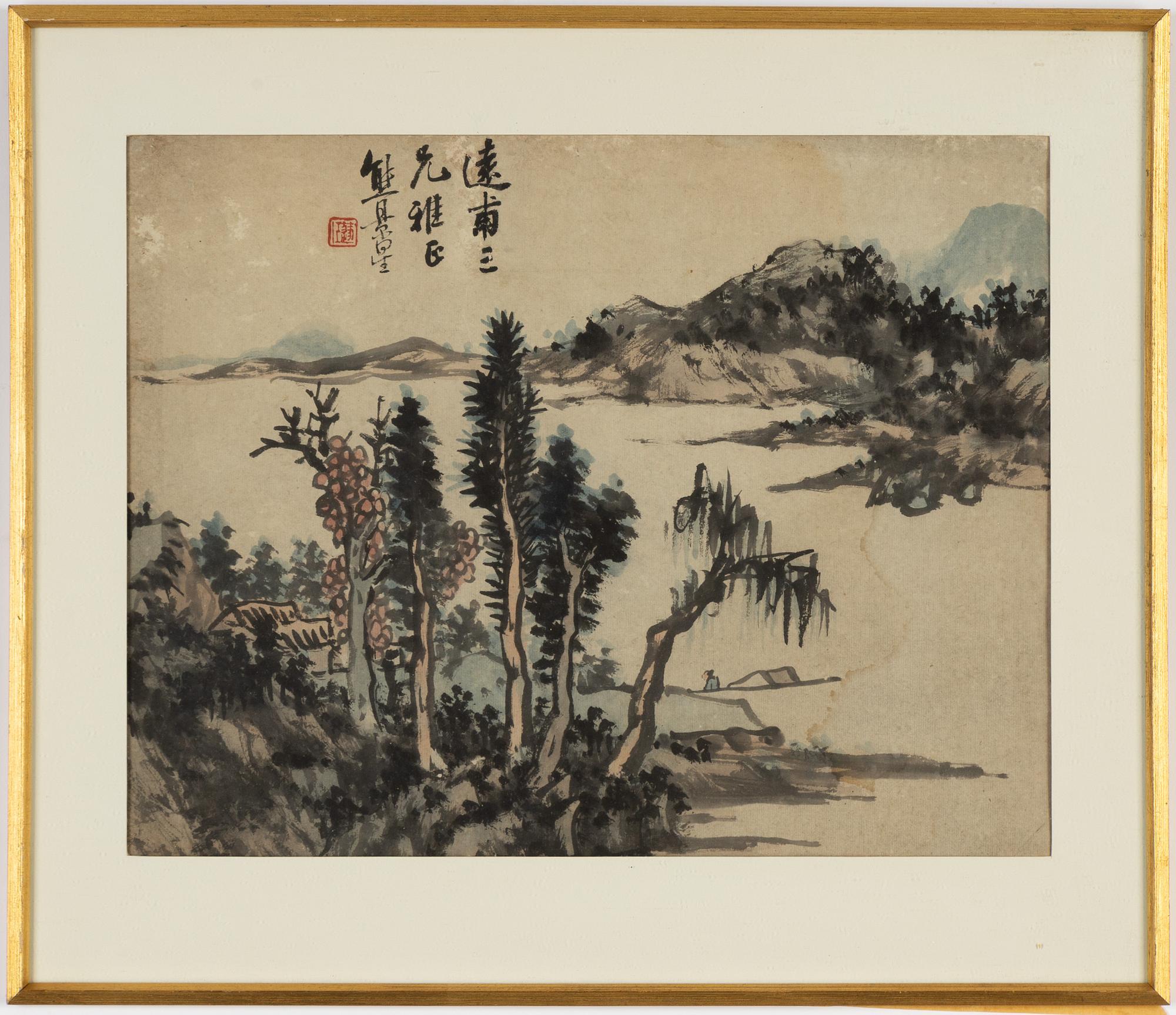 Two Chinese paintings, unidentified artist, watercolour and ink on silk and paper, China, 20th century.