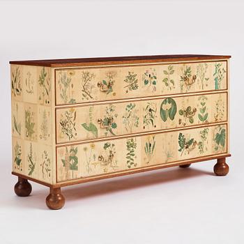 Josef Frank, a 'Flora' chest of drawers, Svenskt Tenn Sweden 1930-40s.