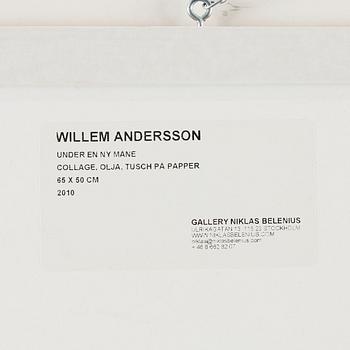 WILLEM ANDERSSON, signerad och daterd 2010, collage, olja och tusch på papper,