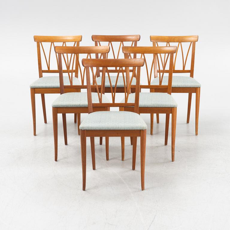 Carl Malmsten, six 'Pyramid' chairs, second half of the 20th century.
