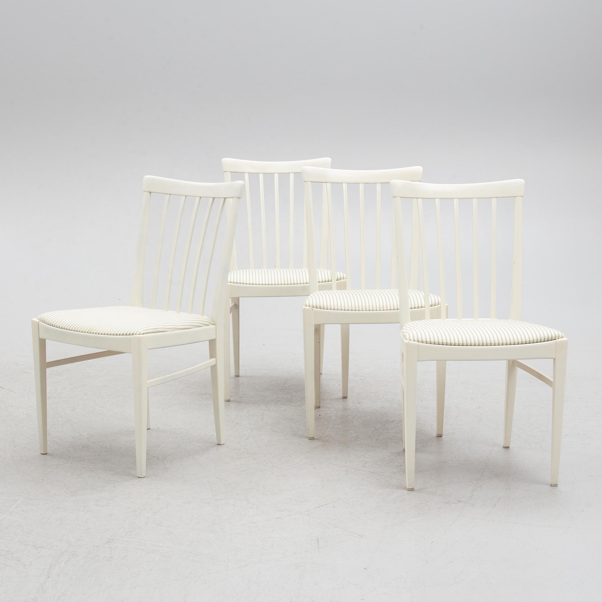 Carl Malmsten, chairs, 4 pcs, "Herrgården", Bodafors, 1961.