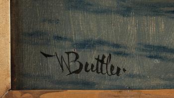 OKÄND KONSTNÄR, olja på duk, sign "W BUTTLER", 1800-tal.