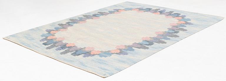 Judith Johansson, a carpet, "Blomsterkrans", flat weave, approximately 273 x 215 cm, signed JJ E.
