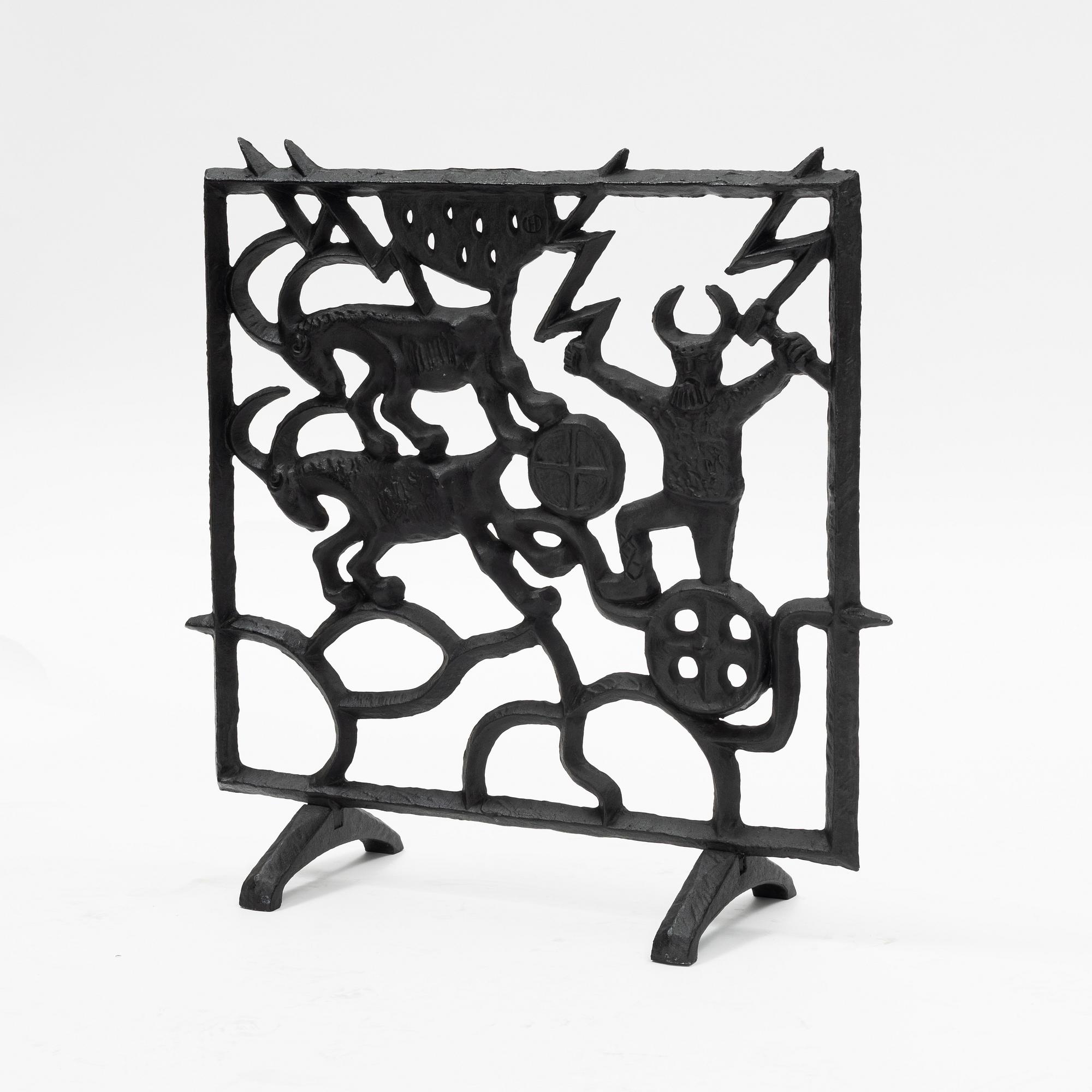 Olle Hermansson, gnistskydd, gjutjärn, Husqvarna 1960-tal.