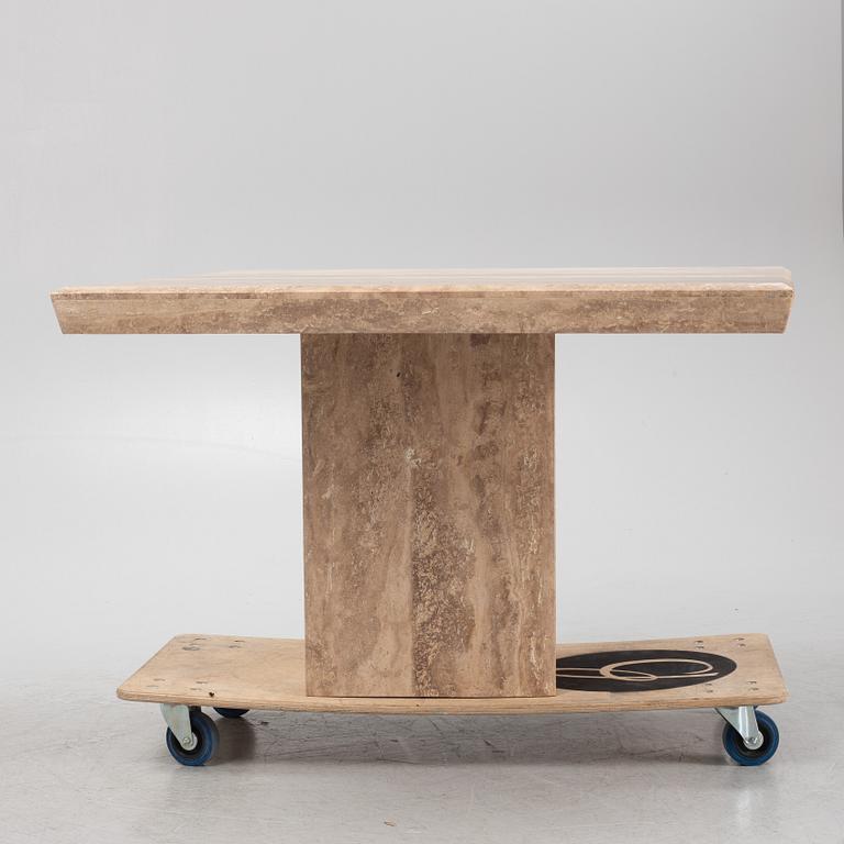 Table, Travertine, Italy, second half of the 20th century.