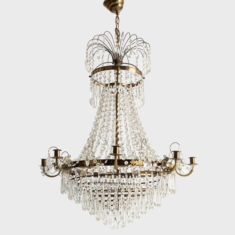 Ljuskrona, empirestil, 1900-tal.