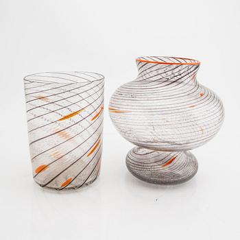 Signe Persson-Melin, a set of two glass vases test sampel.