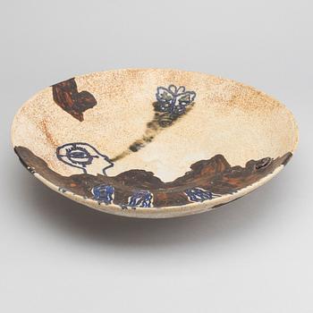 A ROLF FAGERBERG STONEWARE PLATE.