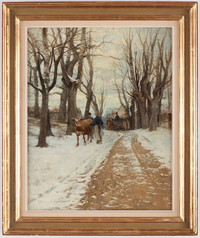 Victor Forssell, Winter road, Stockholm.