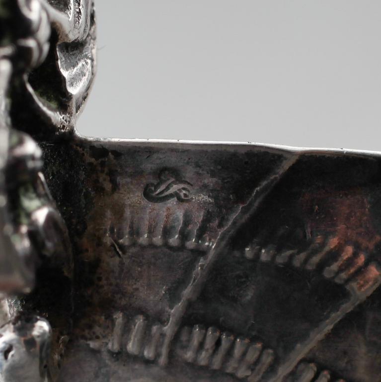 SKÅL, silver, otydliga stämplar, sannolikt 1800-tal. Vikt ca 87 g.