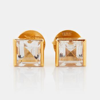 139. Wiwen Nilsson, a pair of 18K gold ear-studs, Lund, Sweden 1970.