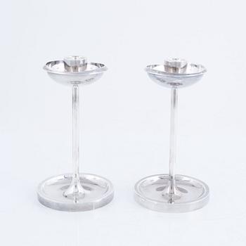 A pair of sterling silver candlesticks, Borgila, Stockholm, 1962.