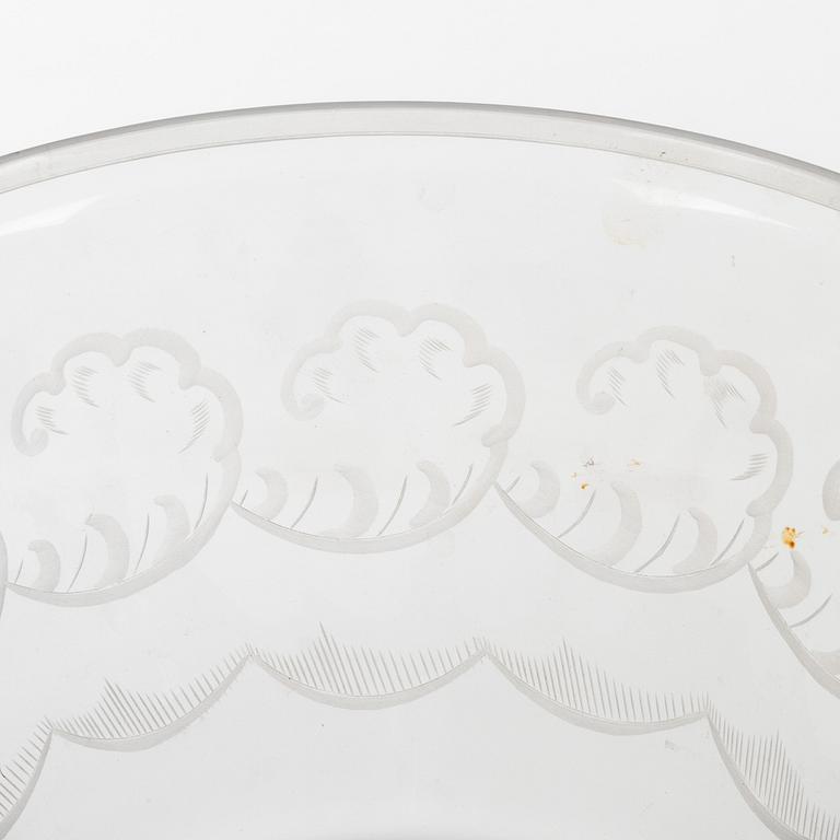 Simon Gate, skål, "Molnet", Orrefors,