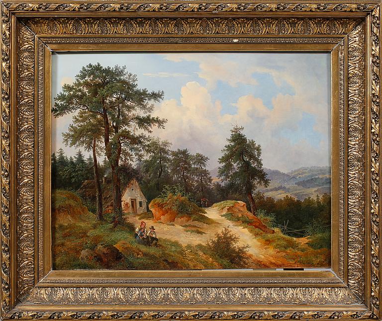 OKÄND KONSTNÄR, olja på duk, 1800-tal.