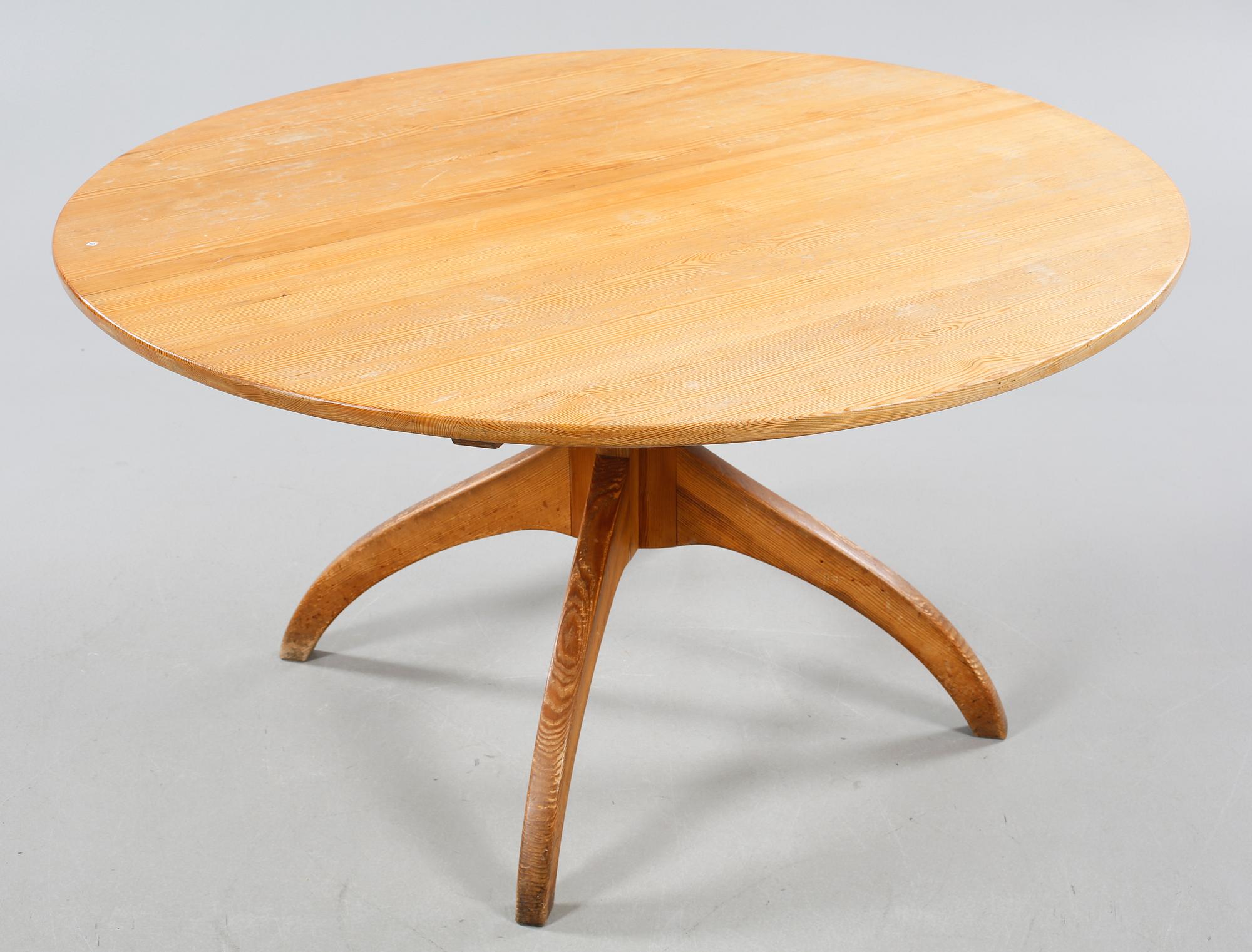 Pinewood table by CARL MALMSTEN, around mid 20th century.