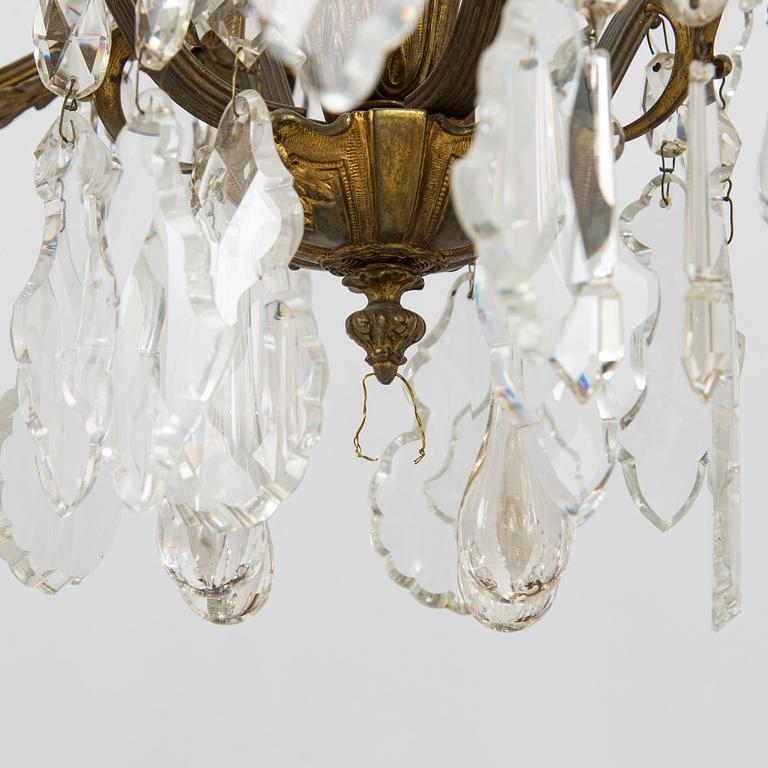 A chandelier, late 19th century.