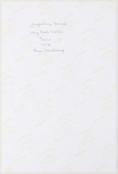 Ewa Rudling, "Jacqueline Bisset, chez Bob Calle".