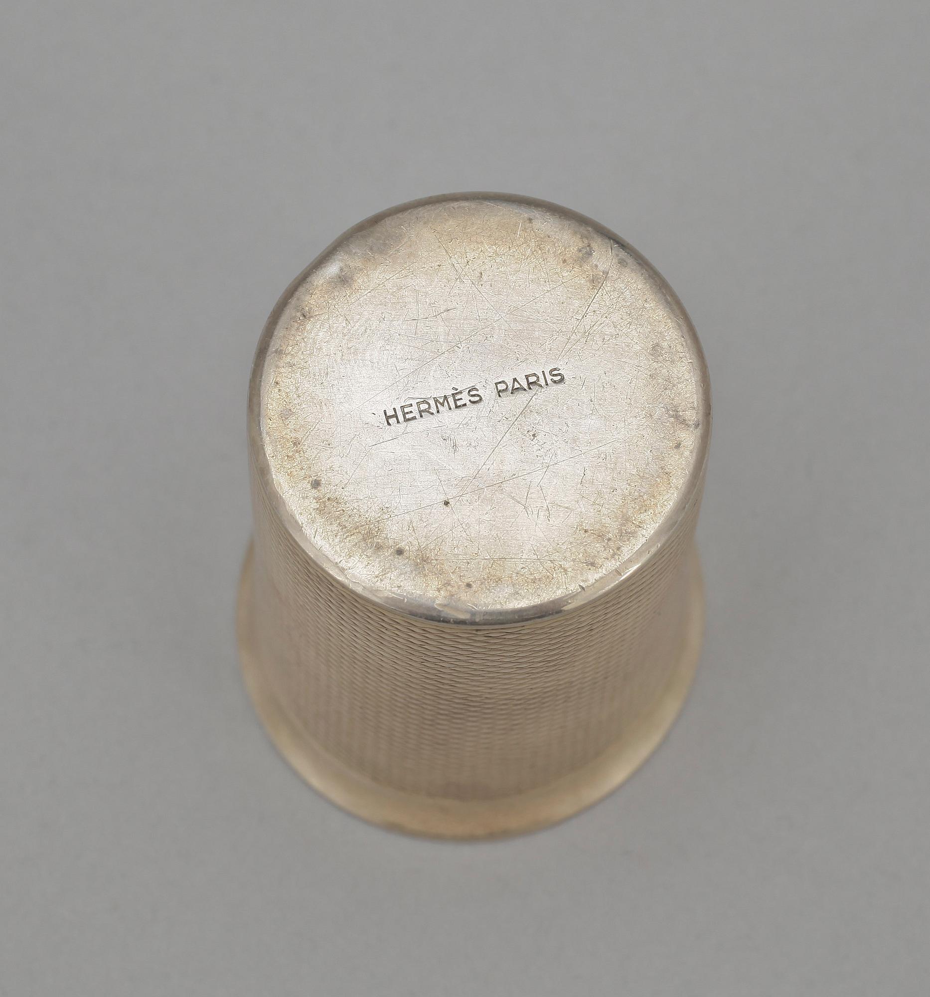 BÄGARE, silver, Hermès, Paris, 1900-talets andra hälft. Tot vikt ca 35g.