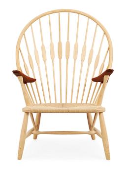 A Hans J Wegner ash and teak 'Peacock chair', by PP Møbler, Denmark.