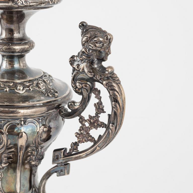 A silver and cut glass centrepiece, Estonia, circa 1920-1940.