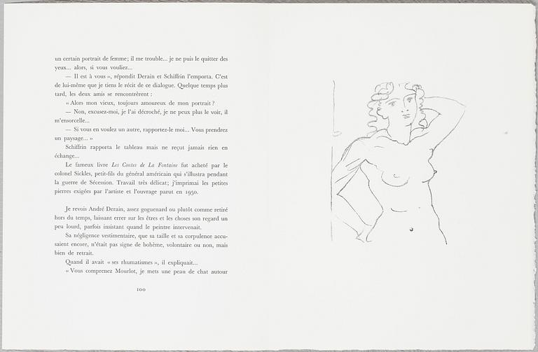 FERNAND MOURLOT, portfölj med 25 litografier, "Souvenirs et portraits d'artistes", utgiven 1972.