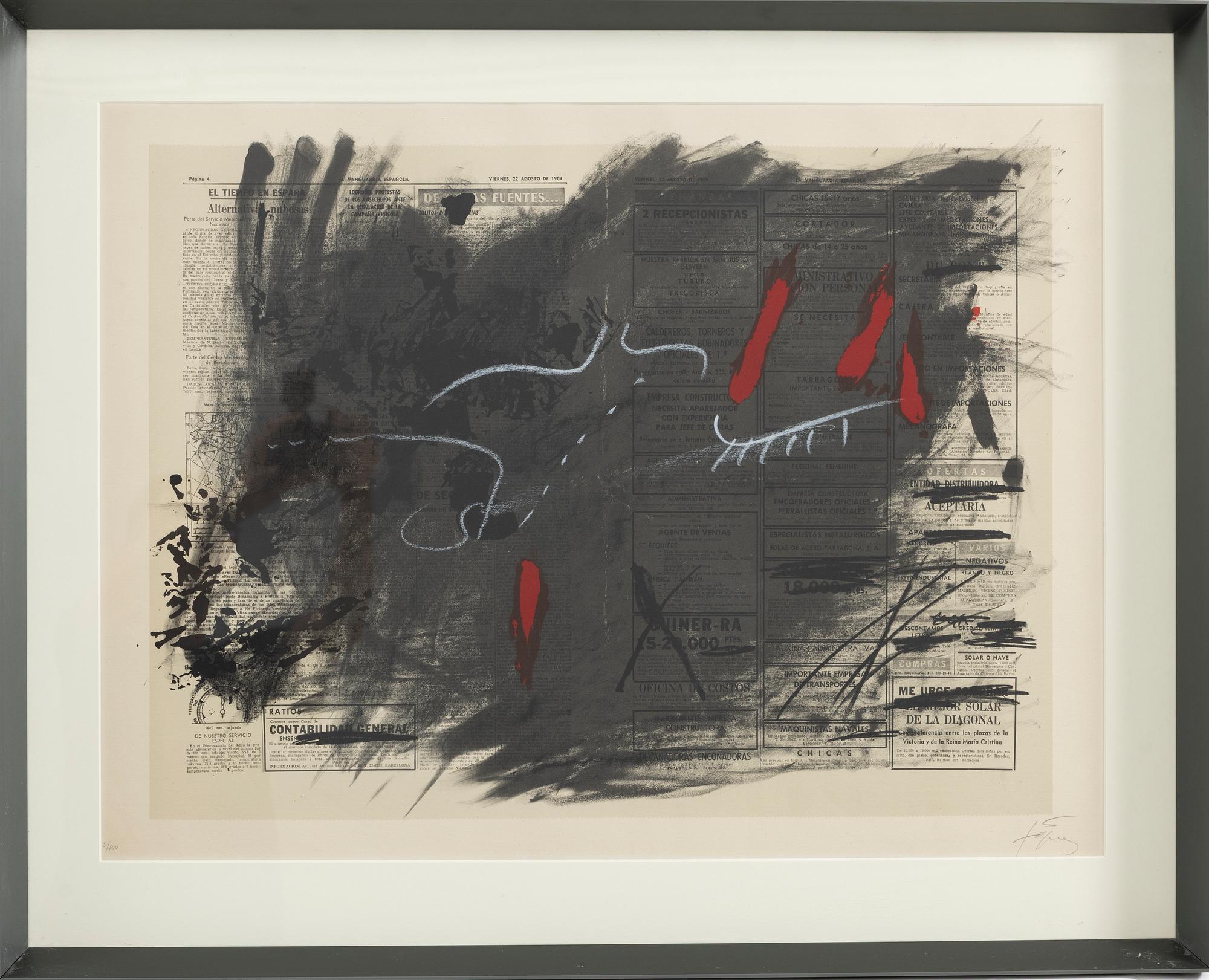 Antoni Tàpies, Komposition.