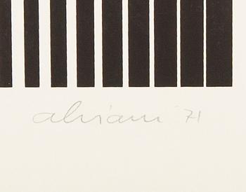Getulio Alviani, a signed and numbered serigraph.