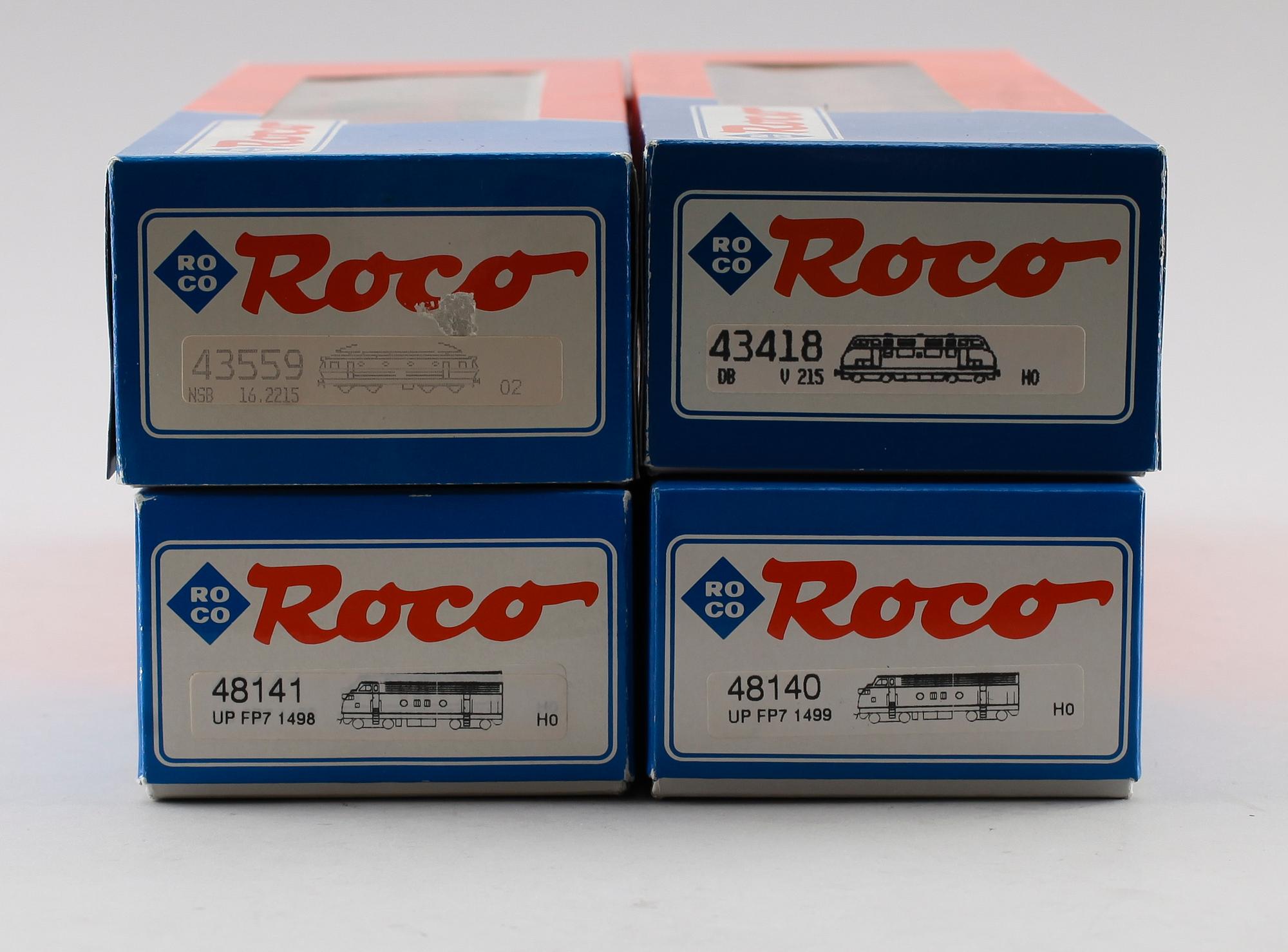 SAMLING MODELLTÅG, 4 delar, Roco, Österrike.