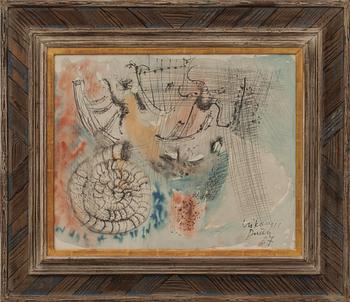 DUSAN MIKONJIC, blandteknik, signerad och daterad -67.